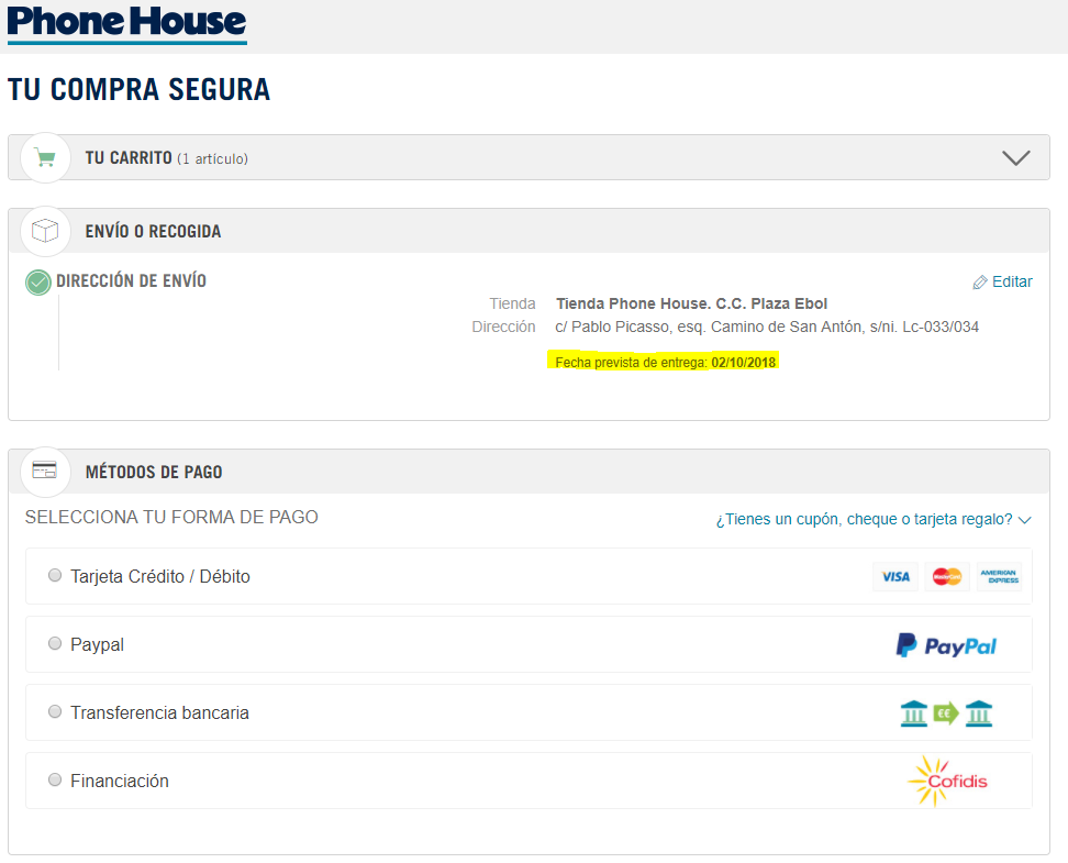Proceso de compra